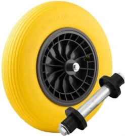 Merkloos Kruiwagenwiel Anti Lek - 4.80/4.00-8 - Massief PU Band - Lekvrij Wiel Met 130mm As - Kruiwagenband 4.80/400 Voor Kruiwagen -Tuingereedschaps Winkel 1105x1200