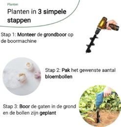 MaatWorkz - Grondboor - 25 CM - Boormachine - Bollenplanter - Moestuin - Palenboor - Boor - Tuin -Tuingereedschaps Winkel 1138x1200