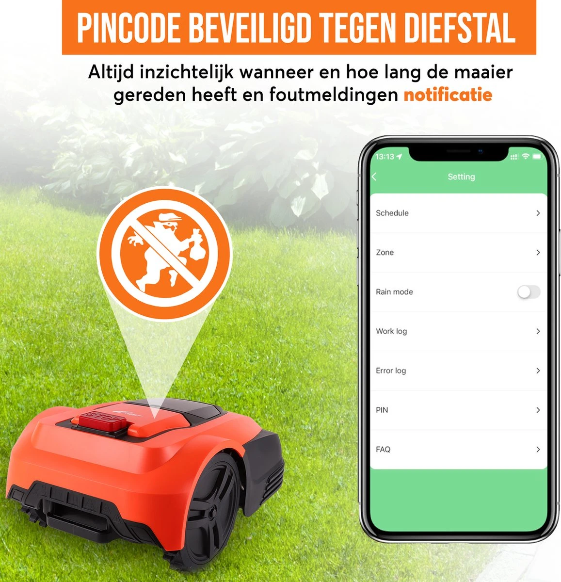 Zoef Robot Robotmaaier Dirk Met APP <600 M2 7 Zoef Robot Robotmaaier Dirk Met APP <600 M2 - Afbeelding 5
