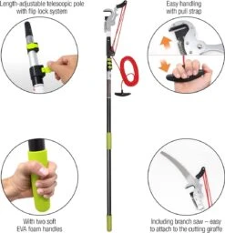 Iceberk Snoeischaar + Snoeizaag (1,45 - 3,70 M) - Telescopische Snoeischaar Voor Het Snoeien Van Bomen En Dichte Struiken Zonder Ladder 11 Iceberk Snoeischaar + Snoeizaag (1,45 - 3,70 M) - Telescopische Snoeischaar Voor Het Snoeien Van Bomen En Dichte Struiken Zonder Ladder -Tuingereedschaps Winkel 1157x1200