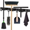 Volcan Bezemhouder - Bezem Ophangsysteem Tuingereedschap - Gereedschapshouder - Zelfklevend - 3M Tape - 3 Houders 4 Haken - RVS Zwart -Tuingereedschaps Winkel 1179x1200 1