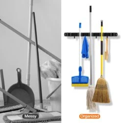 BOTC Bezemhouder - 5 Houders 6 Haken - Gereedschapshouder - Zeflklevend - Bezem Ophangsysteem - Ophanghaken - Tuingereedschap -Tuingereedschaps Winkel 1186x1200 1