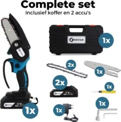 NovarGarden® Mini Kettingzaag NG1 - Met 2x Accu - Takkenzaag - Snoeizaag - Electrisch - Handzaag - Boomzaag - 21V 19 NovarGarden® Mini Kettingzaag NG1 - Met 2x Accu - Takkenzaag - Snoeizaag - Electrisch - Handzaag - Boomzaag - 21V -Tuingereedschaps Winkel 1193x1200 3