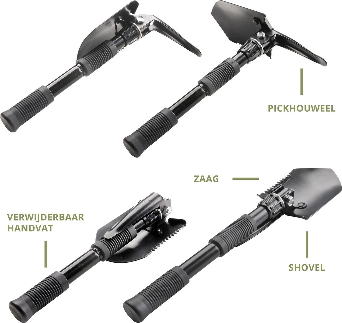 MacGyver Pikhouweelset En Schep - Opvouwbaar Pioniersschep - Zaag - Veldschep Inklapbaar - IJzer 6 MacGyver Pikhouweelset En Schep - Opvouwbaar Pioniersschep - Zaag - Veldschep Inklapbaar - IJzer - Afbeelding 4