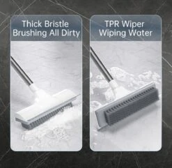 Synx Tools Luiwagen Borstel 2-in-1 Trekker - Badkamer Borstel Vloertrekker Met Steel Schrobborstel - Harde Borstelharen - Vloerwisser Badkamer - Met Telescopische Steel -Tuingereedschaps Winkel 1200x1169 1