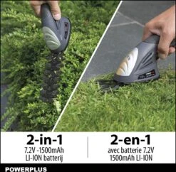 Powerplus POWEG4500 Gras-/Heggenschaar Accu - 7.2V - Snoeien En Knippen - Zwaardlengte 83/120mm - Mesafstand 8mm - Incl. 1,5Ah Accu En Lader - Haagschaar Voor Tuinonderhoud -Tuingereedschaps Winkel 1200x1177 2
