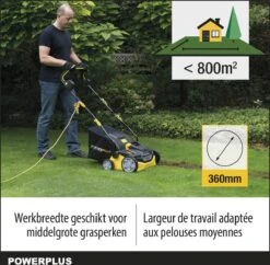 Powerplus POWXG7516 Elektrische Verticuteermachine - Mos Verwijderaar - 1800W - 360mm Maaibreedte- 45L Opvangbak - Incl. Gazonbeluchter/grasbeluchter 13 Powerplus POWXG7516 Elektrische Verticuteermachine - Mos Verwijderaar - 1800W - 360mm Maaibreedte- 45L Opvangbak - Incl. Gazonbeluchter/grasbeluchter -Tuingereedschaps Winkel 1200x1177 4