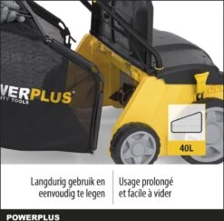 Powerplus POWXG7513 Elektrische Verticuteermachine - Mos Verwijderaar - 1400W - 320mm Maaibreedte - 45L Opvangbak - Incl. Gazonbeluchter/grasbeluchter -Tuingereedschaps Winkel 1200x1179 8