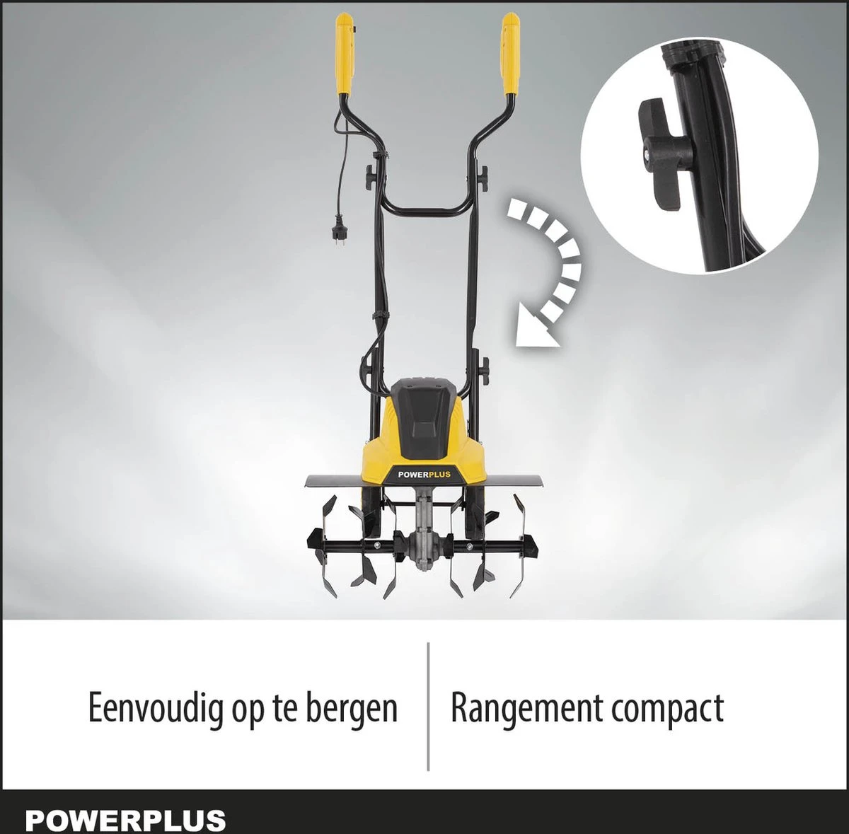 Powerplus POWXG72010 Tuinfrees - 1500W - Werkbreedte 450mm - Werkdiepte Max. 220mm - Incl. 6 Messen En Wielen 4 Powerplus POWXG72010 Tuinfrees - 1500W - Werkbreedte 450mm - Werkdiepte Max. 220mm - Incl. 6 Messen En Wielen - Afbeelding 2