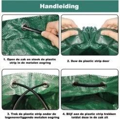 Tuin Afvalzakken - 2 Stuks - Opvouwbare Afvalzak - Tuin Afvalzak - Bladzakken - Waterstotend Tuinafvalzak - 270L -Tuingereedschaps Winkel 1200x1186