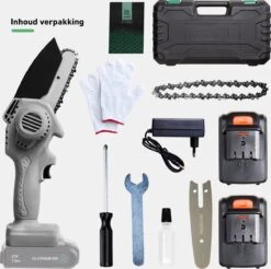 Mardin Mini Kettingzaag - Snoeizaag - Kettingzaag - Kettingzaag Electrisch Met 2 Accu - Inclusief Koffer - 1 Extra Accu - Grijs -Tuingereedschaps Winkel 1200x1193 6