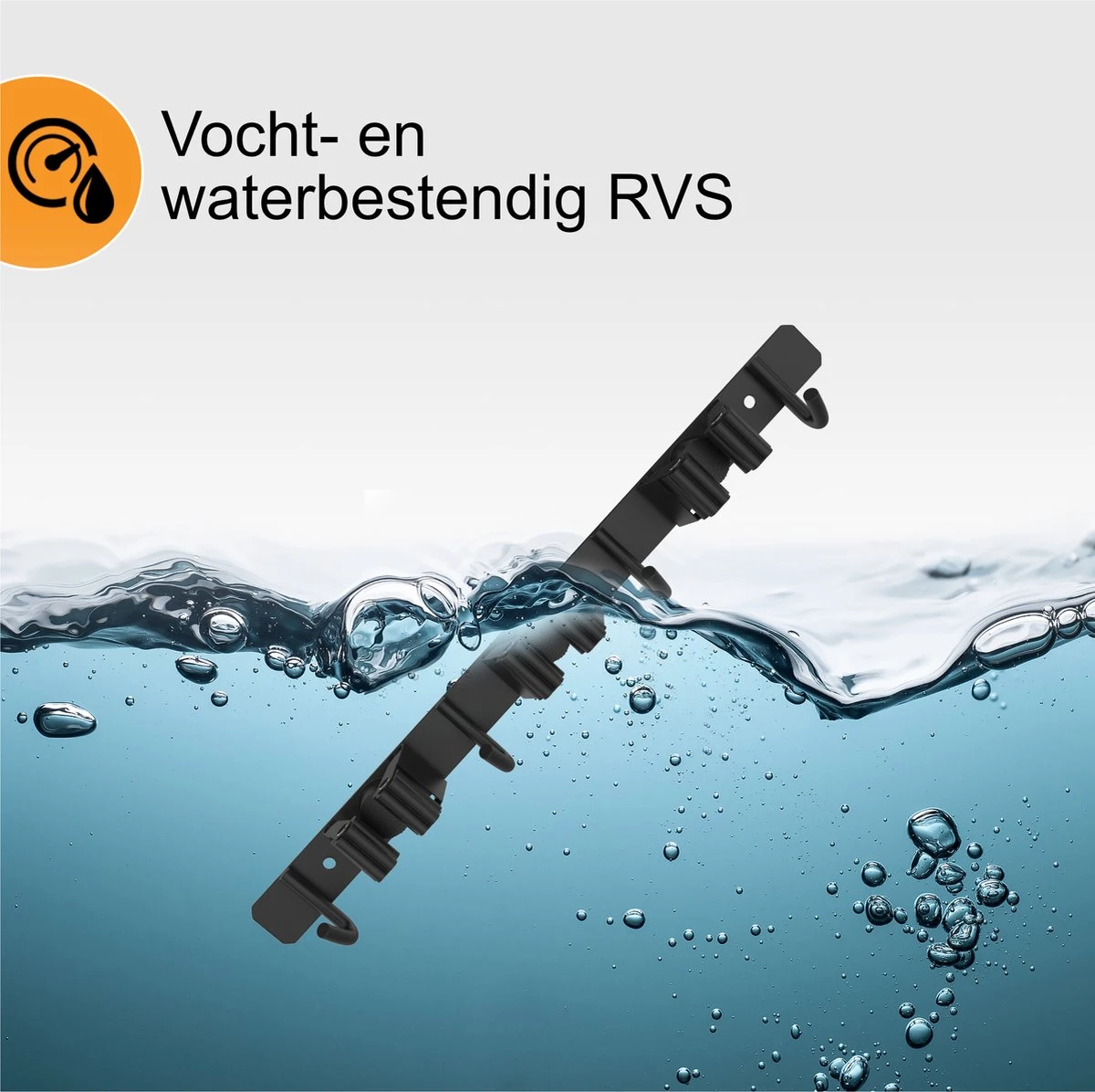 Volcan Bezemhouder - Bezem Ophangsysteem Tuingereedschap - Gereedschapshouder - Zelfklevend - 3M Tape - 3 Houders 4 Haken - RVS Zwart 6 Volcan Bezemhouder - Bezem Ophangsysteem Tuingereedschap - Gereedschapshouder - Zelfklevend - 3M Tape - 3 Houders 4 Haken - RVS Zwart - Afbeelding 4