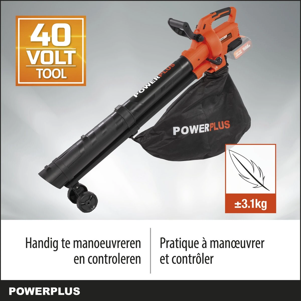 Powerplus Dual Power POWDPG75270 Bladblazer - Bladzuiger En -versnipperaar - Brushless - Blazen - Zuigen - Versnipperen - Excl. Accu En Lader - Incl. Opvangzak 45L 10 Powerplus Dual Power POWDPG75270 Bladblazer - Bladzuiger En -versnipperaar - Brushless - Blazen - Zuigen - Versnipperen - Excl. Accu En Lader - Incl. Opvangzak 45L - Afbeelding 8