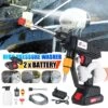 Merkloos Elektrische Accu-Hogedrukreiniger - 20Bar - Multifunctioneel Mondstuk - Draagbaar Oplaadbaar Snoerloos - Reinigingsspuitpistool - Met Rijke Accessoires - Voor Makita 18V-batterij - Voor Auto, Tuin, Terras, Raam (Zwart) -Tuingereedschaps Winkel 1200x1200 139
