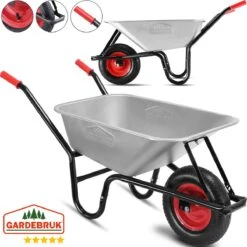 Gardebruk Kruiwagen 100L - Luchtband - 250kg Draagkracht Zilver 25 Gardebruk Kruiwagen 100L - Luchtband - 250kg Draagkracht Zilver -Tuingereedschaps Winkel 1200x1200 17