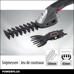 Powerplus POWEG4500 Gras-/Heggenschaar Accu - 7.2V - Snoeien En Knippen - Zwaardlengte 83/120mm - Mesafstand 8mm - Incl. 1,5Ah Accu En Lader - Haagschaar Voor Tuinonderhoud -Tuingereedschaps Winkel 1200x1200 210