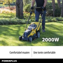 Powerplus POWXG6281 Elektrische Grasmaaier - Grasmachine Voor Middelgrote En Grote Tuin - 2000W - Maaibreedte 420mm - Verstelbare Maaihoogte - Mulching Functie - Incl. 40L Opvangbak -Tuingereedschaps Winkel 1200x1200 281