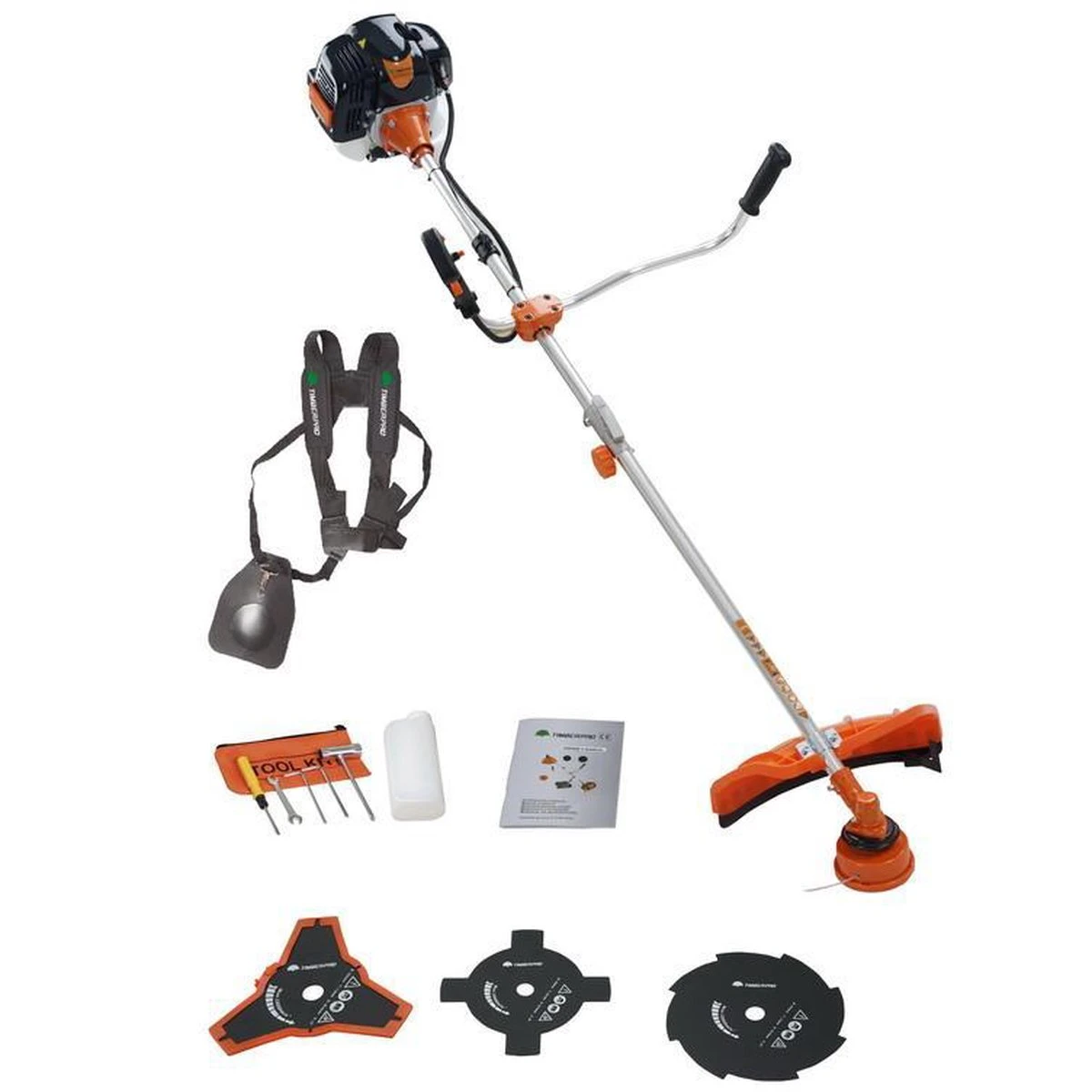 TIMBERPRO – 2in1 - Bosmaaier - Kantenmaaier - Benzine - 52 Cc - Draad En Mes - 3,0 PK 3 TIMBERPRO – 2in1 - Bosmaaier - Kantenmaaier - Benzine - 52 Cc - Draad En Mes - 3,0 PK