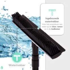 CLEANLY® Rubberen Bezem Met Vloerwisser - Kappersbezem - Zachte Bezem Binnen & Buiten - Vloertrekker Met Steel - 68-150 Cm -Tuingereedschaps Winkel 1200x1200 465