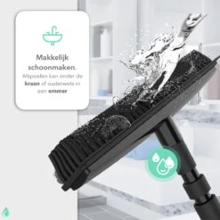 CLEANLY® Rubberen Bezem Met Vloerwisser - Kappersbezem - Zachte Bezem Binnen & Buiten - Vloertrekker Met Steel - 68-150 Cm -Tuingereedschaps Winkel 1200x1200 467