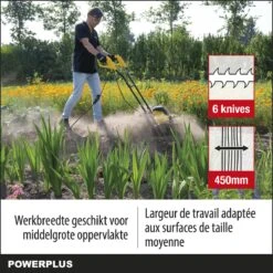 Powerplus POWXG72010 Tuinfrees - 1500W - Werkbreedte 450mm - Werkdiepte Max. 220mm - Incl. 6 Messen En Wielen 13 Powerplus POWXG72010 Tuinfrees - 1500W - Werkbreedte 450mm - Werkdiepte Max. 220mm - Incl. 6 Messen En Wielen -Tuingereedschaps Winkel 1200x1200 484