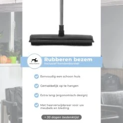 2 In 1 Rubberen Bezem – Bezem Binnen & Buiten – Vloerwisser Met Steel - Met Huisdierhaar Verwijderaar - Vloertrekker – Veger - Extra Lang 160cm -Tuingereedschaps Winkel 1200x1200 502