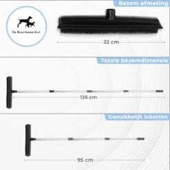 2 In 1 Rubberen Bezem – Bezem Binnen & Buiten – Vloerwisser Met Steel - Met Huisdierhaar Verwijderaar - Vloertrekker – Veger - Extra Lang 160cm -Tuingereedschaps Winkel 1200x1200 504
