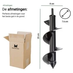MaatWorkz - Grondboor - 25 CM - Boormachine - Bollenplanter - Moestuin - Palenboor - Boor - Tuin -Tuingereedschaps Winkel 1200x1200 553