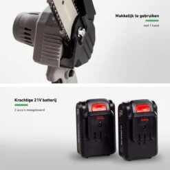 Mardin Mini Kettingzaag - Snoeizaag - Kettingzaag - Kettingzaag Electrisch Met 2 Accu - Inclusief Koffer - 1 Extra Accu - Grijs -Tuingereedschaps Winkel 1200x1200 610