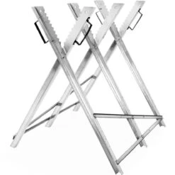 Merkloos Monzana Zaagbok - Metaal Opvouwbaar 83x81x88cm - Zilver -Tuingereedschaps Winkel 1200x1200 681