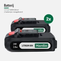 Mardin Mini Kettingzaag - Snoeizaag - Kettingzaag - Kettingzaag Electrisch Met 2 Accu - Inclusief Koffer - 1 Extra Accu - Zwart -Tuingereedschaps Winkel 1200x1200 693