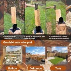 Miseru Houtklover – Geen Bijl Nodig – No Axe - Houtsplijter – Houtkliever – HANDMADE In Holland - Houtklover Voor Aanmaakhout – Metaal -Tuingereedschaps Winkel 1200x1200 702