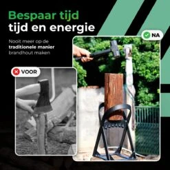 Lighted Lifestyle™| Houtklover Voor Aanmaakhout Incl. Kloofhamer - Houtsplijter - Houtkliever - Snel Haardhout - Gietijzer - Incl. Schroeven -Tuingereedschaps Winkel 1200x1200 792