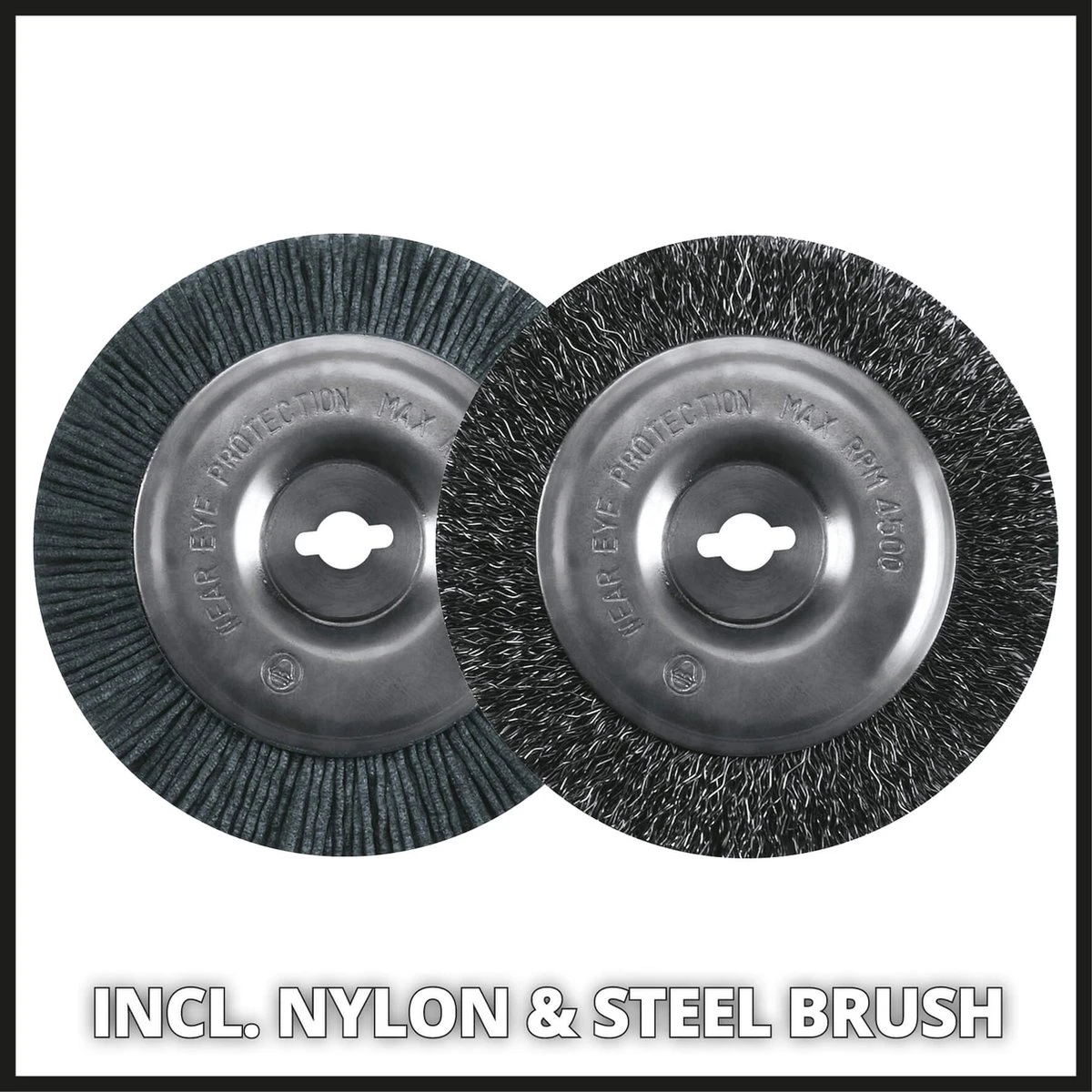 Einhell Accu Voegenreiniger GE-CC 18 Li-Solo Power X-Change (Li-Ion - 18 V - 1200 T/min - Borsteldiameter 10 Cm - Incl. Staal- En Nylonborstel - Zonder Accu En Lader) 6 Einhell Accu Voegenreiniger GE-CC 18 Li-Solo Power X-Change (Li-Ion - 18 V - 1200 T/min - Borsteldiameter 10 Cm - Incl. Staal- En Nylonborstel - Zonder Accu En Lader) - Afbeelding 4