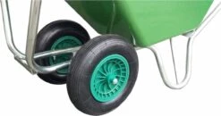 Kruiwagen Met Dubbel Luchtwiel Stal Eco Groen 160 Liter -Tuingereedschaps Winkel 1200x634