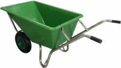 Kruiwagen Met Dubbel Luchtwiel Stal Eco Groen 160 Liter -Tuingereedschaps Winkel 1200x681