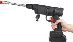 Merkloos Drillpro Elektrische Accu - Hogedrukreiniger - 30Bar - Multifunctioneel Mondstuk - Draagbaar Oplaadbaar Snoerloos - Zwart -Tuingereedschaps Winkel 1200x691
