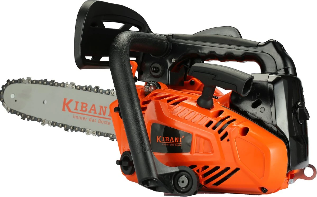 Kibani Kettingzaag Benzine - 25.4 Cc / 1 Pk 2-takt Motor - Incl. Extra Ketting - Zwaardlengte 25 Cm / 10 Inch – Easy-Startsysteem - Snoeizaag 9 Kibani Kettingzaag Benzine - 25.4 Cc / 1 Pk 2-takt Motor - Incl. Extra Ketting - Zwaardlengte 25 Cm / 10 Inch – Easy-Startsysteem - Snoeizaag - Afbeelding 7