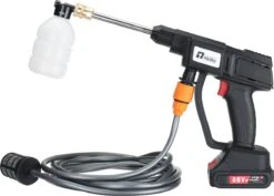 Merkloos Elektrische Accu-Hogedrukreiniger - 20Bar - Multifunctioneel Mondstuk - Draagbaar Oplaadbaar Snoerloos - Reinigingsspuitpistool - Met Rijke Accessoires - Voor Makita 18V-batterij - Voor Auto, Tuin, Terras, Raam (Zwart) -Tuingereedschaps Winkel 1200x858 1