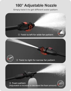 Merkloos Home Hogedrukreiniger - 2100W - 165 Bar - Met Verstelbare Nozzles Slanghaspel 5m Netsnoer 10m Slang - Voor Reiniging Huis Auto Tuin -Tuingereedschaps Winkel 939x1200 3