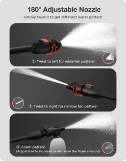 Merkloos Home Hogedrukreiniger - 2100W - 165 Bar - Met Verstelbare Nozzles Slanghaspel 5m Netsnoer 10m Slang - Voor Reiniging Huis Auto Tuin -Tuingereedschaps Winkel 940x1200