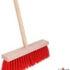 Synx Tools Harde Bezem Rood- Tuinbezem -Nylon - 30 Cm - Straatbezem - Bezems - Besem Veger - Buiten Bezem Met Steel 150 Cm - Schoonmaakartikelen - Schrobborstels